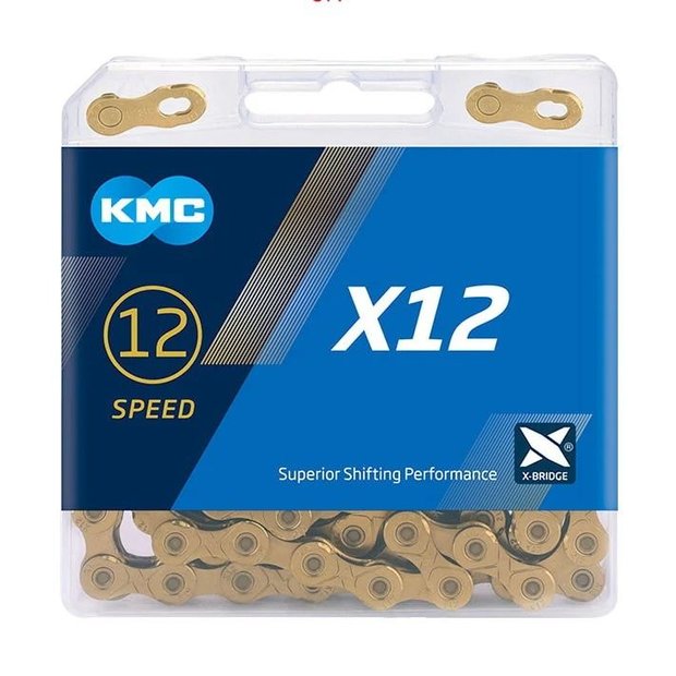 KMC Kette X12 Ti-N Gold 12-fach, 126 Glieder Modell 2024