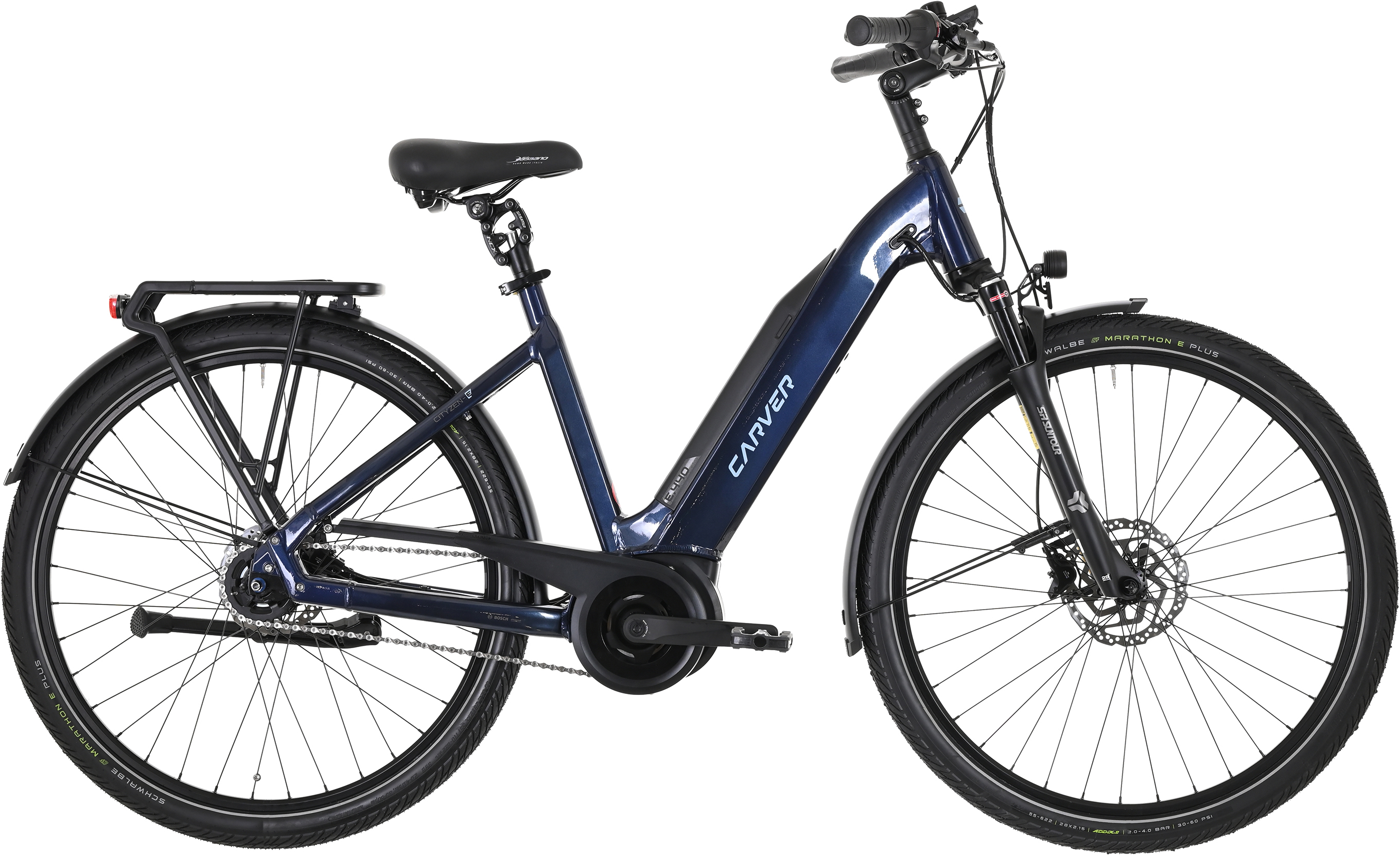 Carver Cityzen E.440 FL Blau - 500 Wh - 28 Zoll - Tiefeinsteiger (2025)