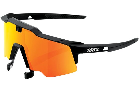 Sport-Sonnenbrillen - 100 Percent Speedcraft Air soft tact black / Red Multilayer Mirror Lens