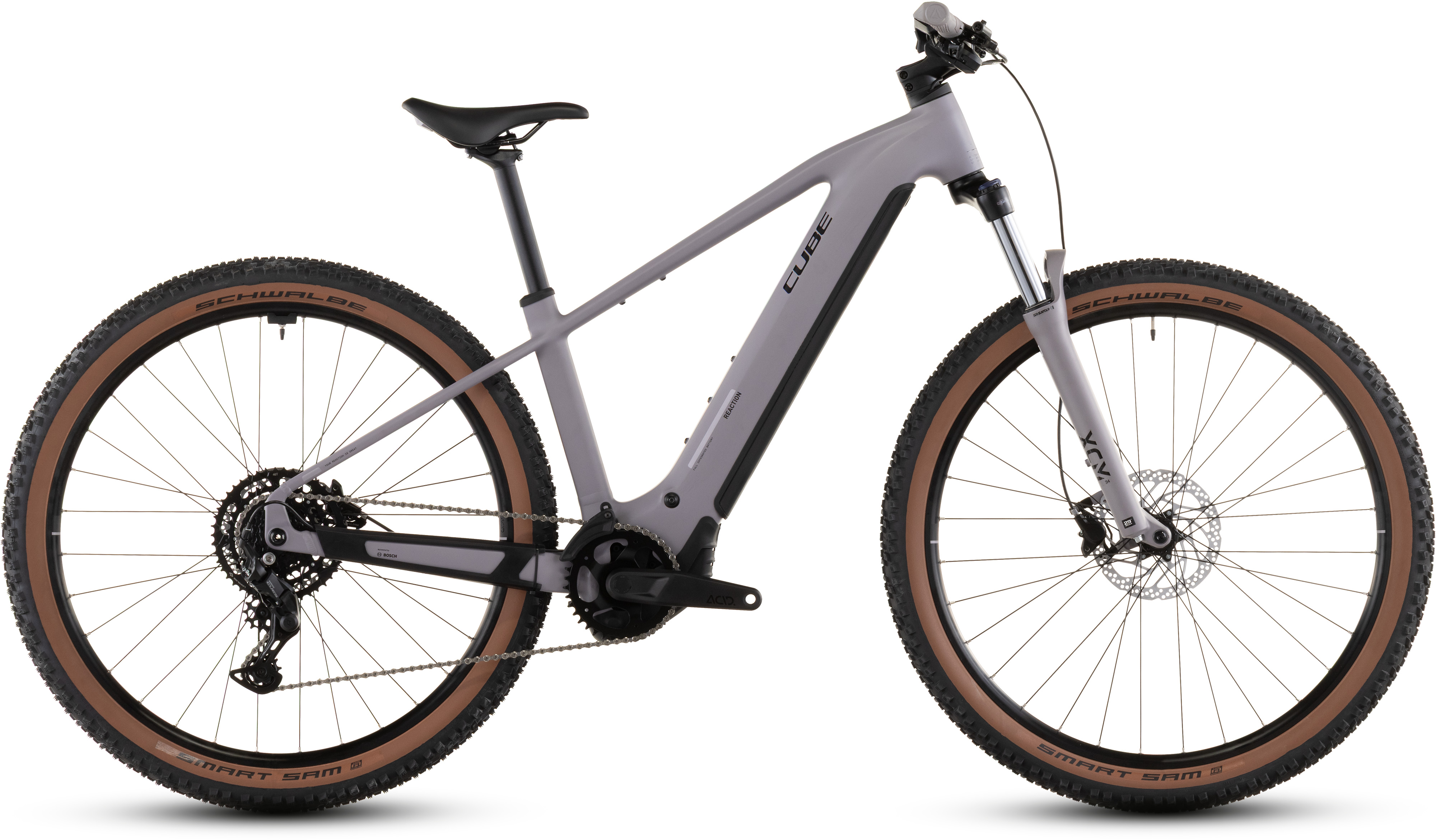Cube Reaction Hybrid Performance 600 plumgrey´n´black - 600 Wh - 29 Zoll - Diamant (2026)