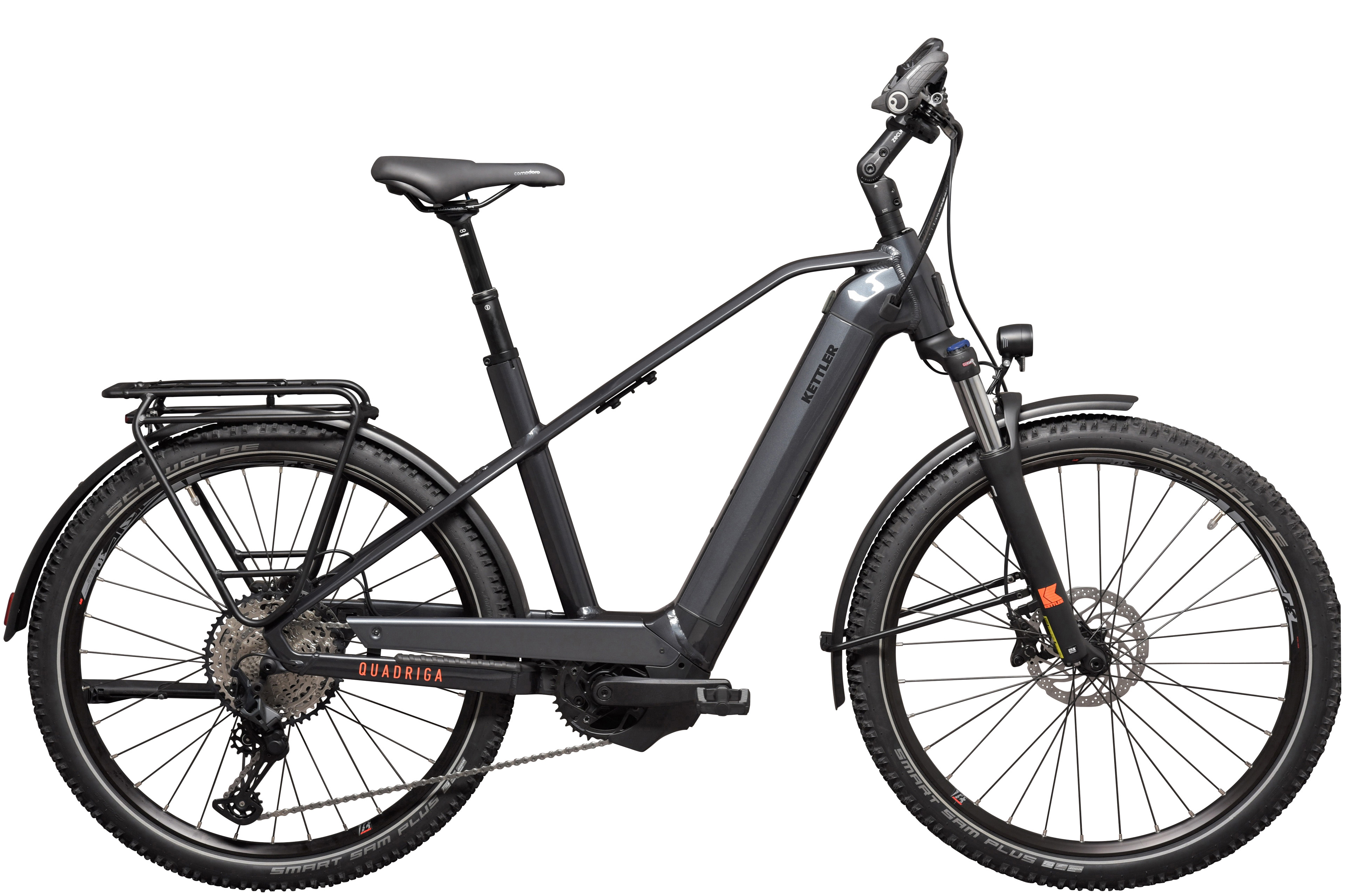 Kettler Quadriga Town & Country Comp 750 granite glossy - 750 Wh - 27.5 Zoll - Diamant