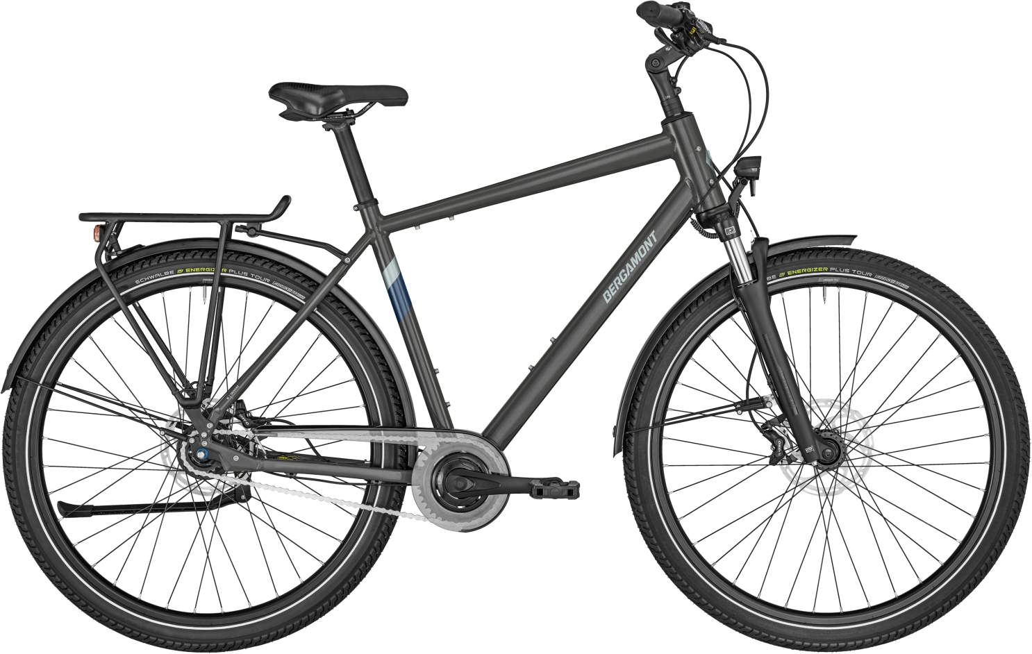 Bergamont Horizon Plus N8 FH Gent Shiny Dark Grey - 28 Zoll - Diamant (2024)