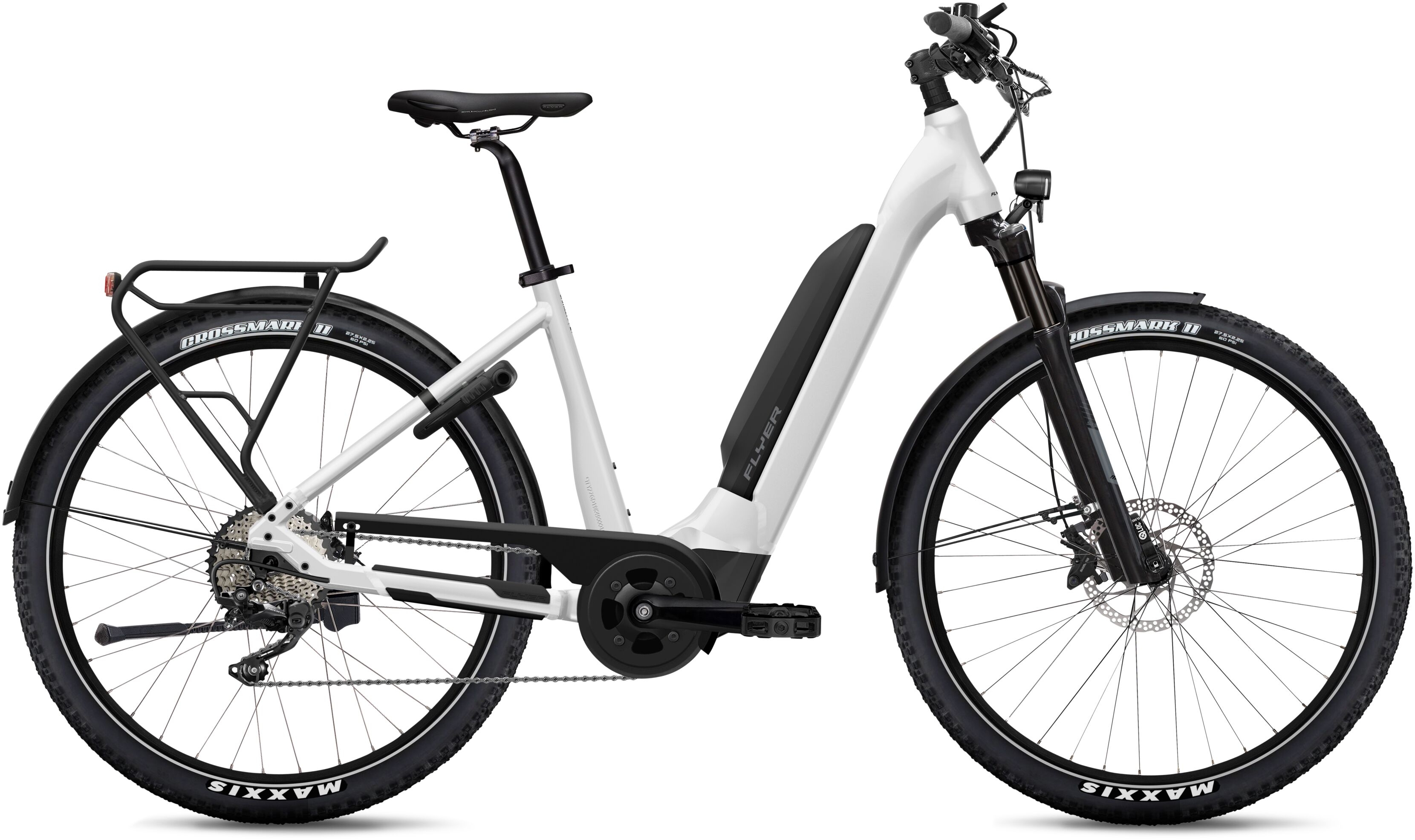 Flyer Upstreet5 7.12 Pearl White Gloss - 750 Wh - 27.5 Zoll - Tiefeinsteiger