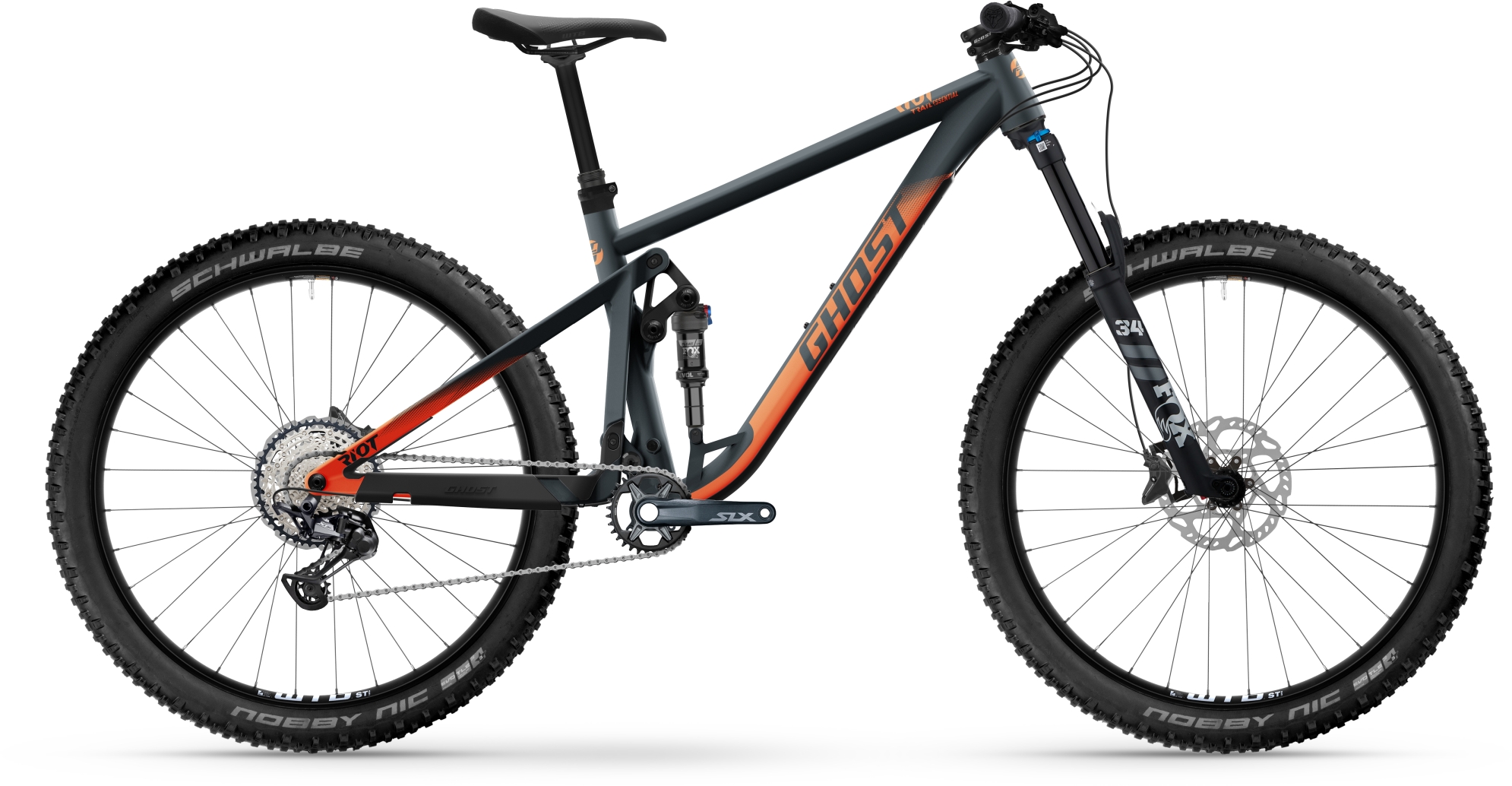 Ghost Riot Trail Essential dark grey / rusty orange - matt - 29 Zoll - Fully (2023)