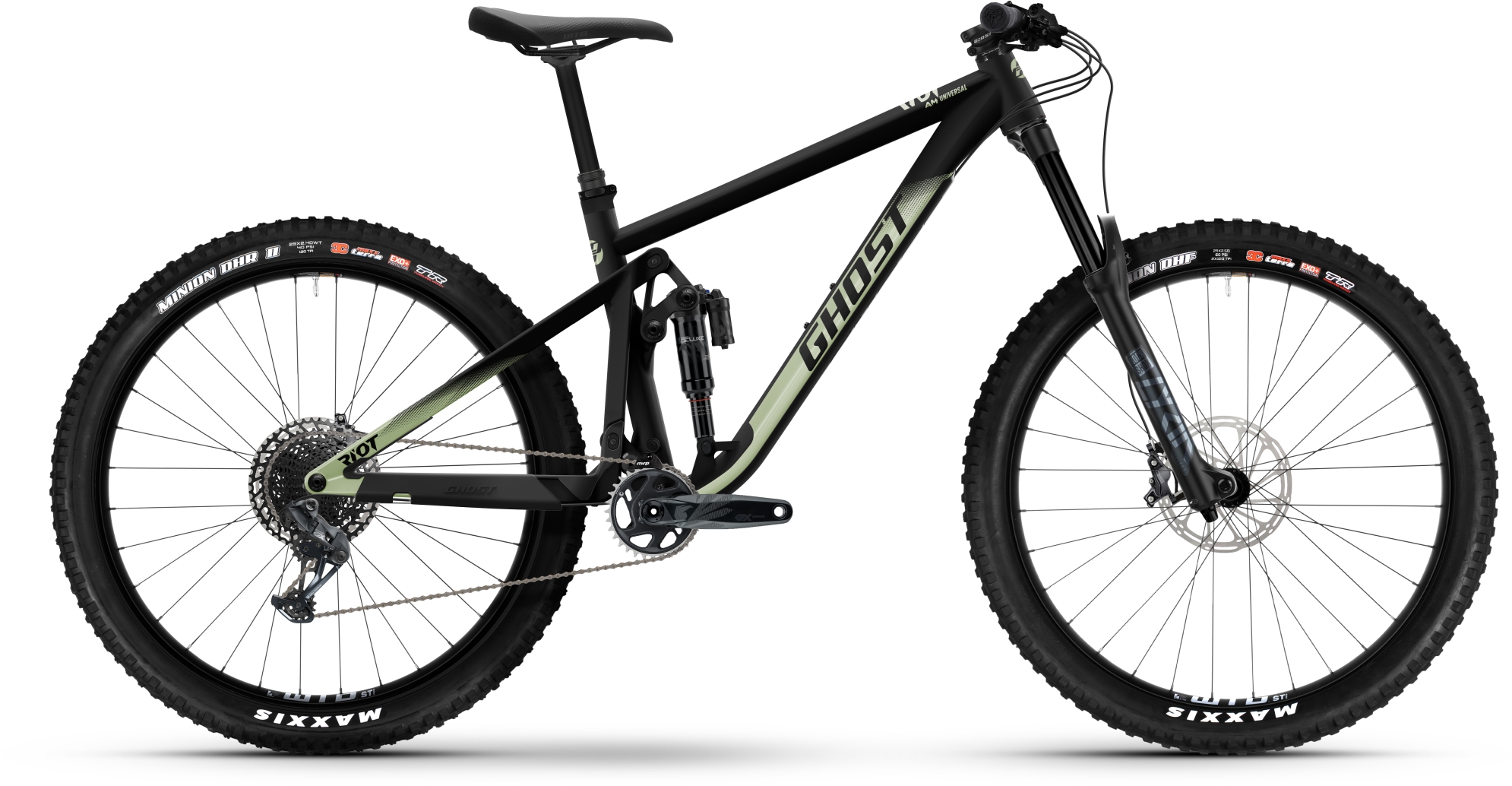 Ghost Riot AM Universal black/super light green - 29 Zoll - Fully (2023)