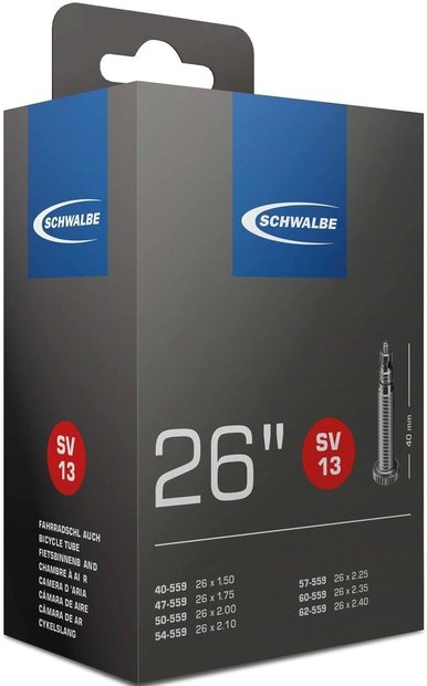 Schwalbe SV13 Schlauch 26 Zoll - 40 mm Schwarz Modell 2026