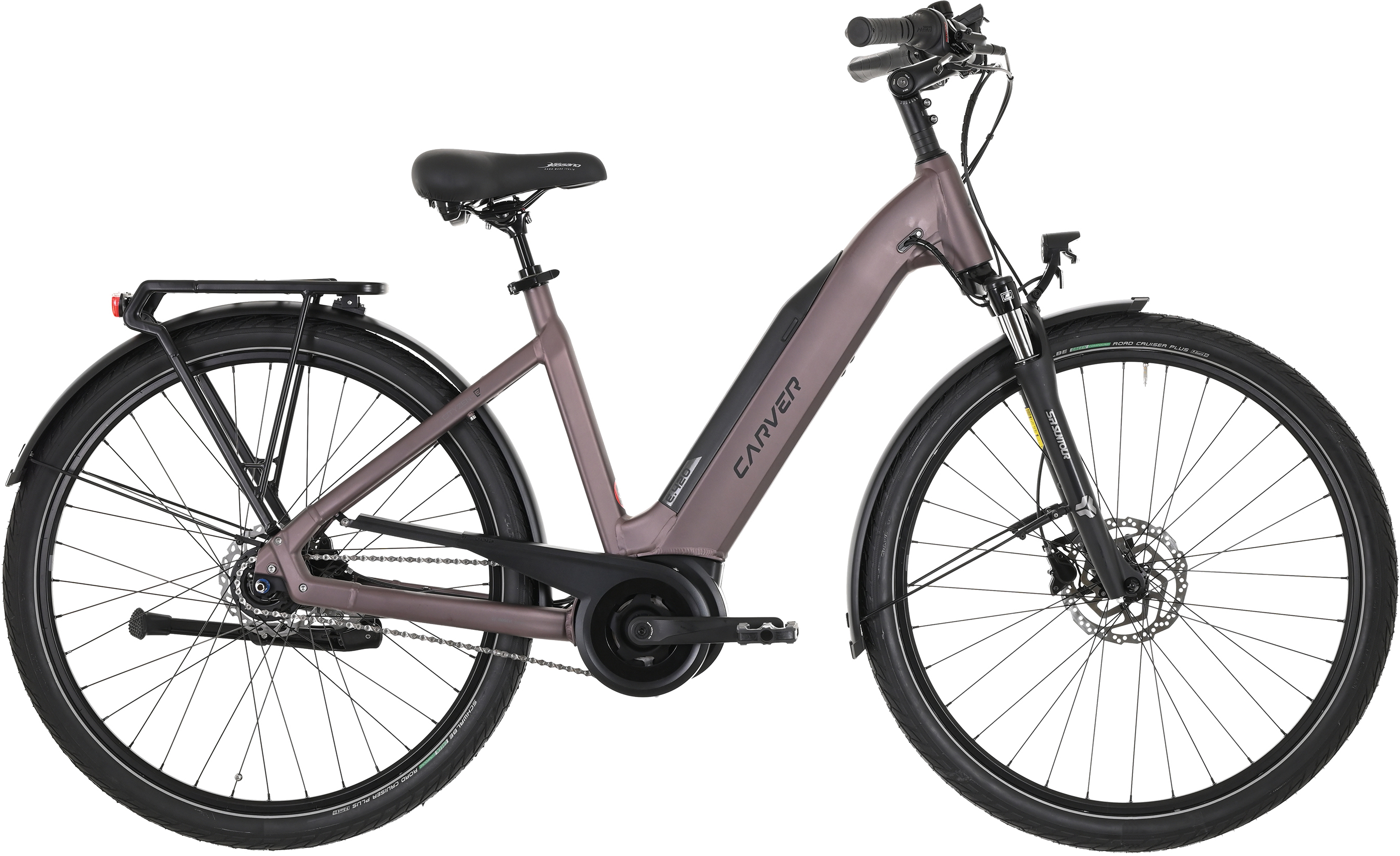 Carver Cityzen E.420 RT shadow rouge - 500 Wh - 28 Zoll - Tiefeinsteiger (2025)