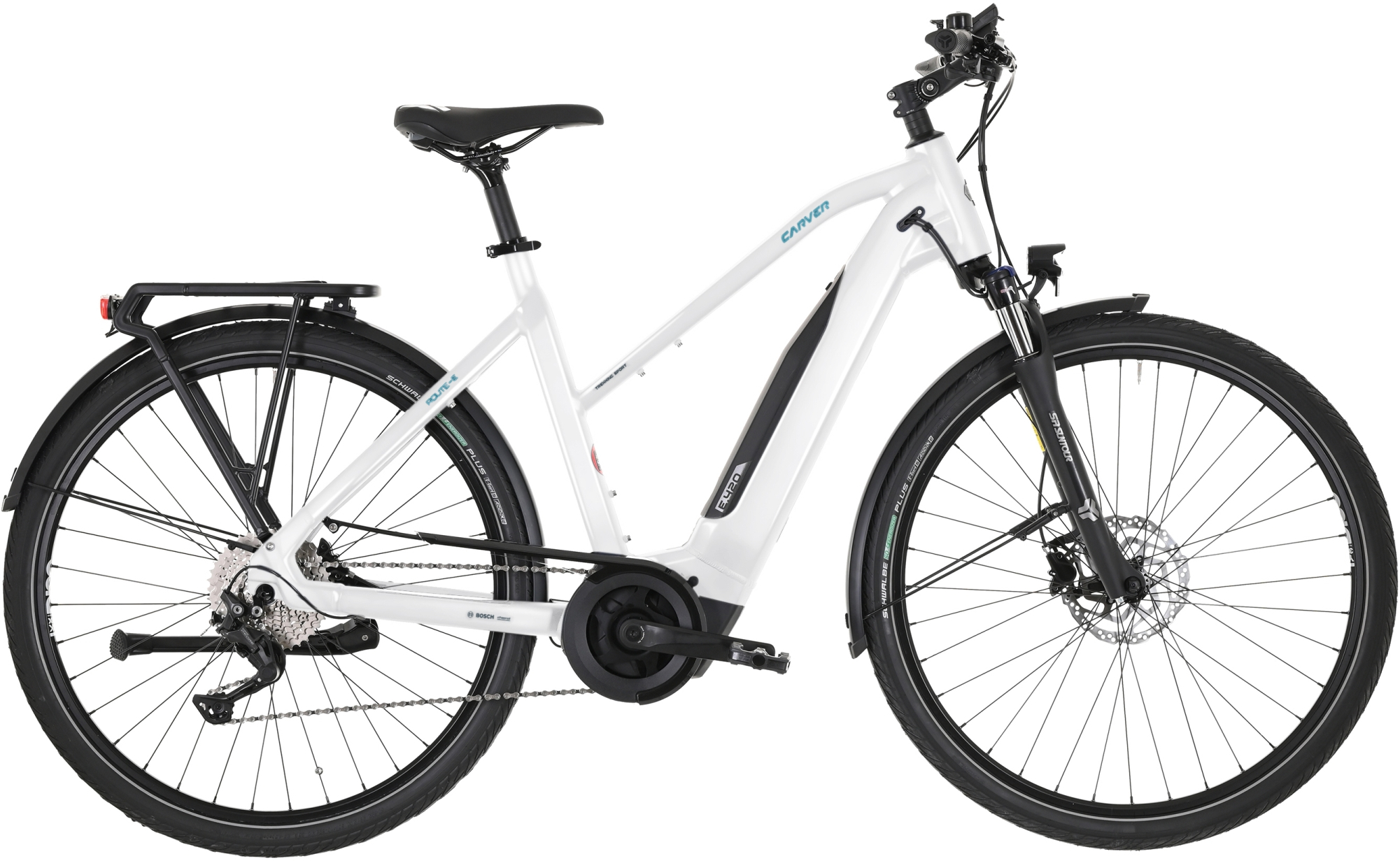 Carver Route E.420 Weiß - 500 Wh - 28 Zoll - Trapez (2025)