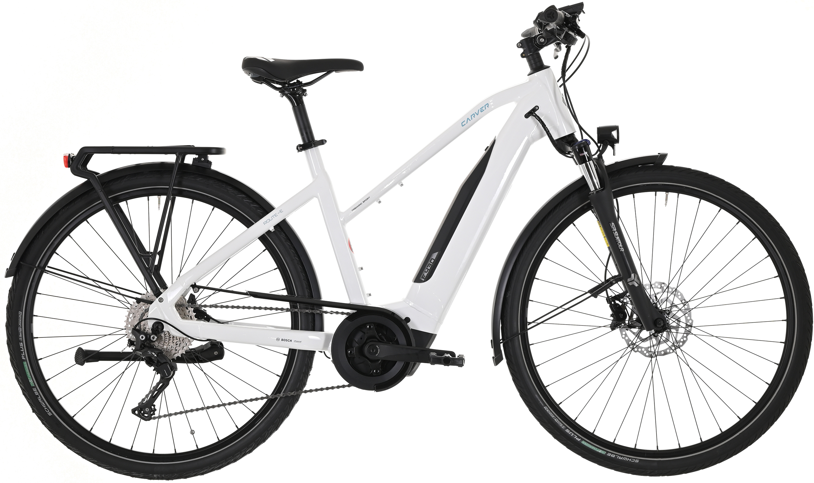 Carver Route E.430 Weiß - 500 Wh - 28 Zoll - Trapez (2025)