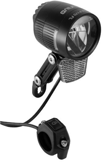 Lunivo e-DIA F170 Fernlicht E-Bike Scheinwerfer - StVZO - schwarz - Größe 170 LUX