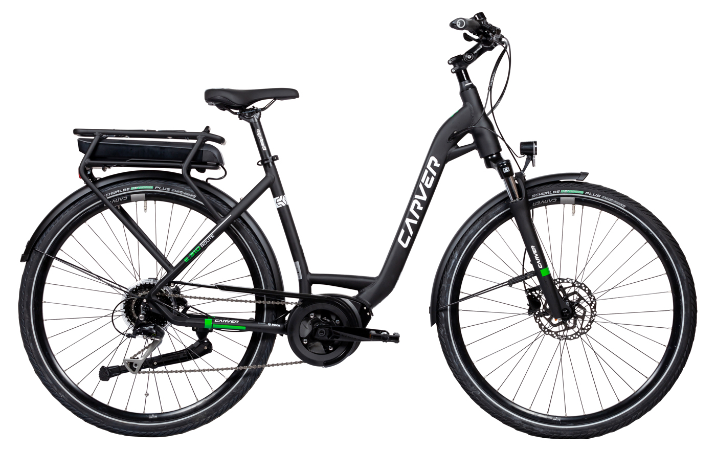 Carver Route E.310 Schwarz - 500 Wh - 28 Zoll - Tiefeinsteiger