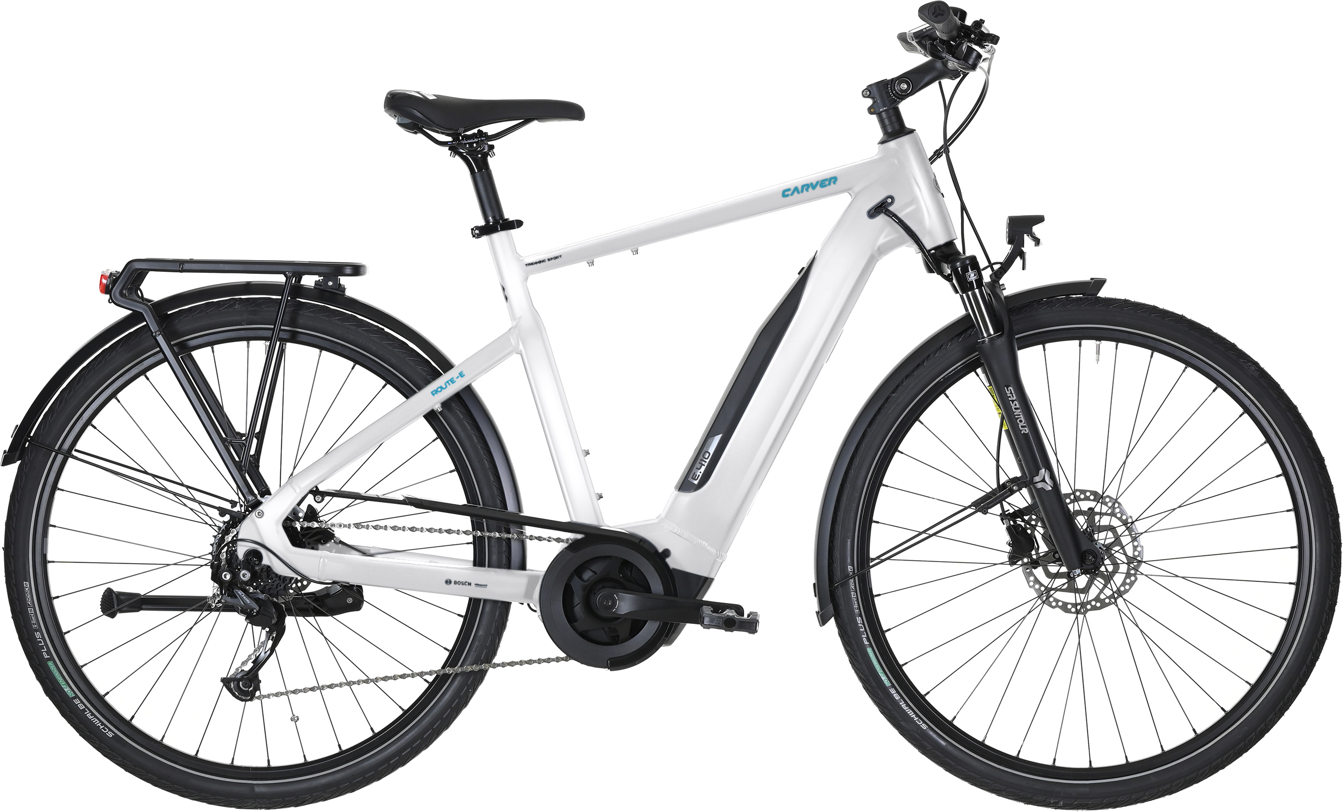 Carver Route E.410 Weiß - 500 Wh - 28 Zoll - Diamant (2026)