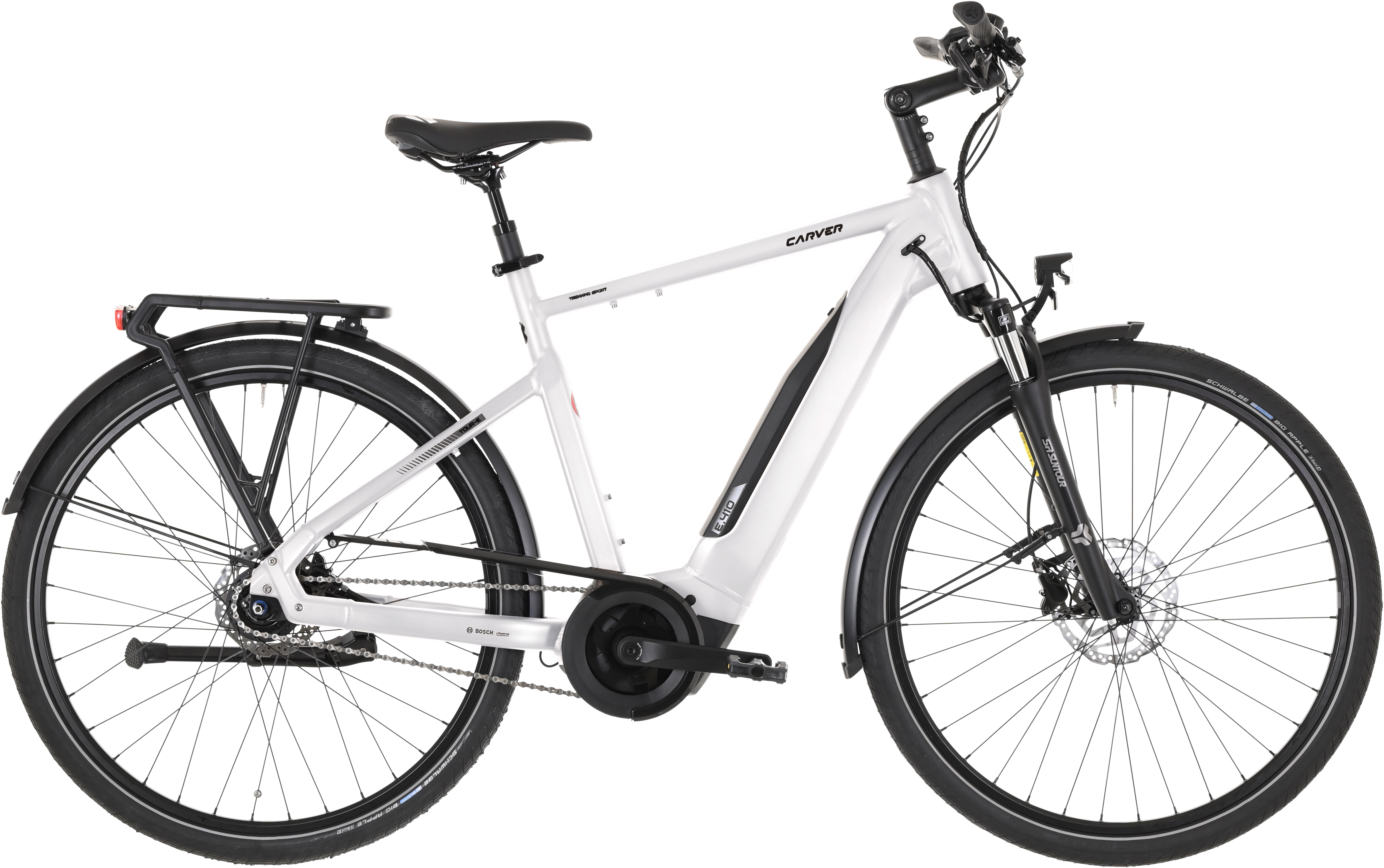 Carver Tour E.410 Weiß - 400 Wh - 28 Zoll - Diamant (2026)