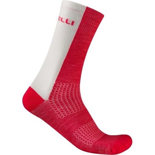 CASTELLI Logo 18 Merino Socken Rot Modell 2026