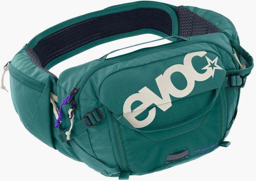 Evoc Hip Pack Pro 3 + Trinkblase 1,5 L Grün Modell 2026
