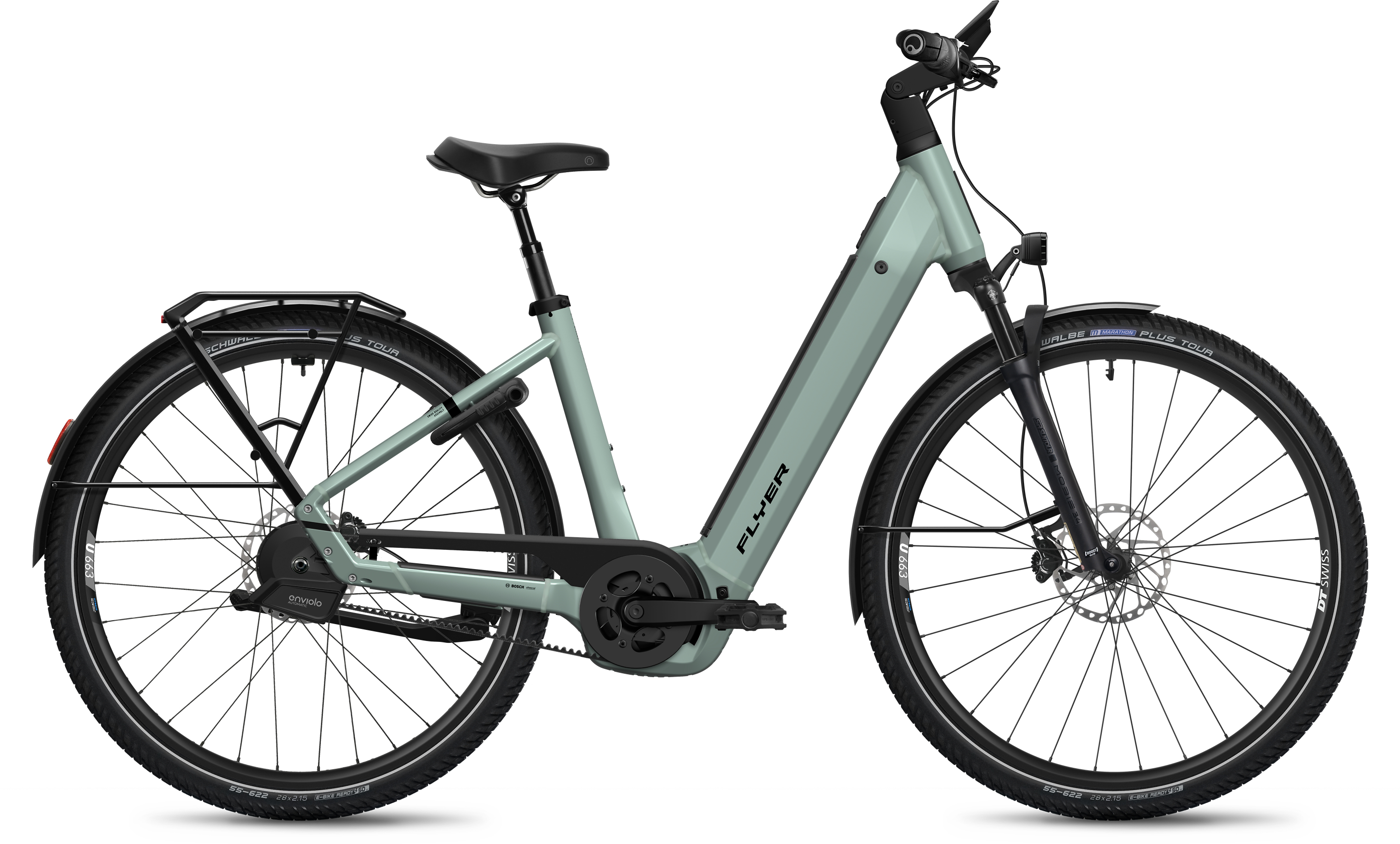 Flyer G2 Gotour 7.23 Green Shading Gloss - 800 Wh - 28 Zoll - Tiefeinsteiger (2026)