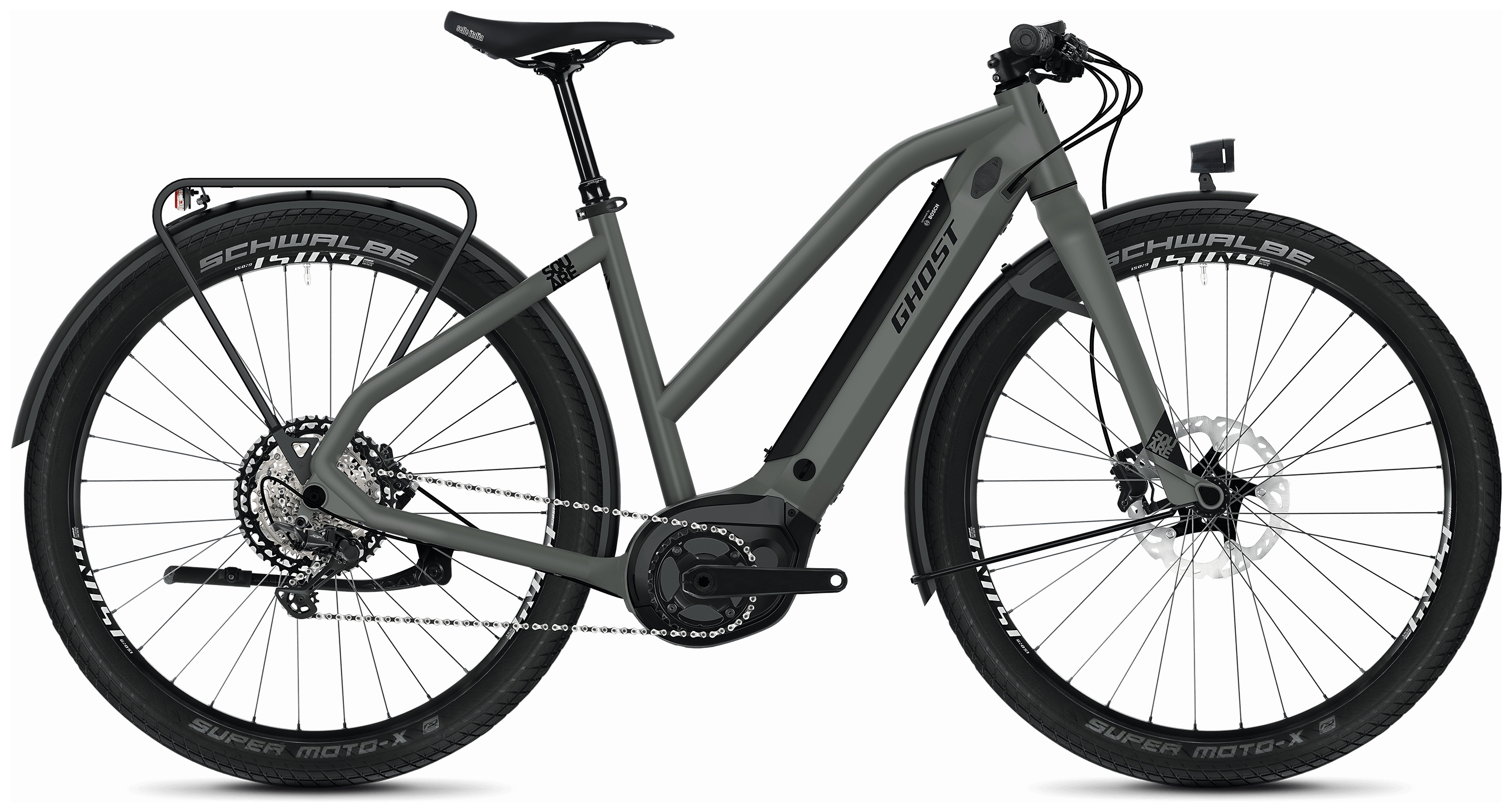 Ghost Hybride Square Travel B4.7+ AL W Grau - 500 Wh - 27,5 Zoll - Trapez