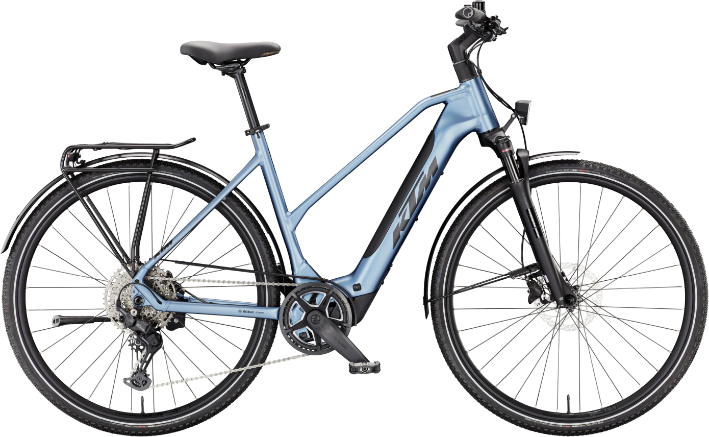 KTM Macina Sport SX 20 Steel Blue Matt/Black - 400 Wh - 28 Zoll - Trapez (2026)