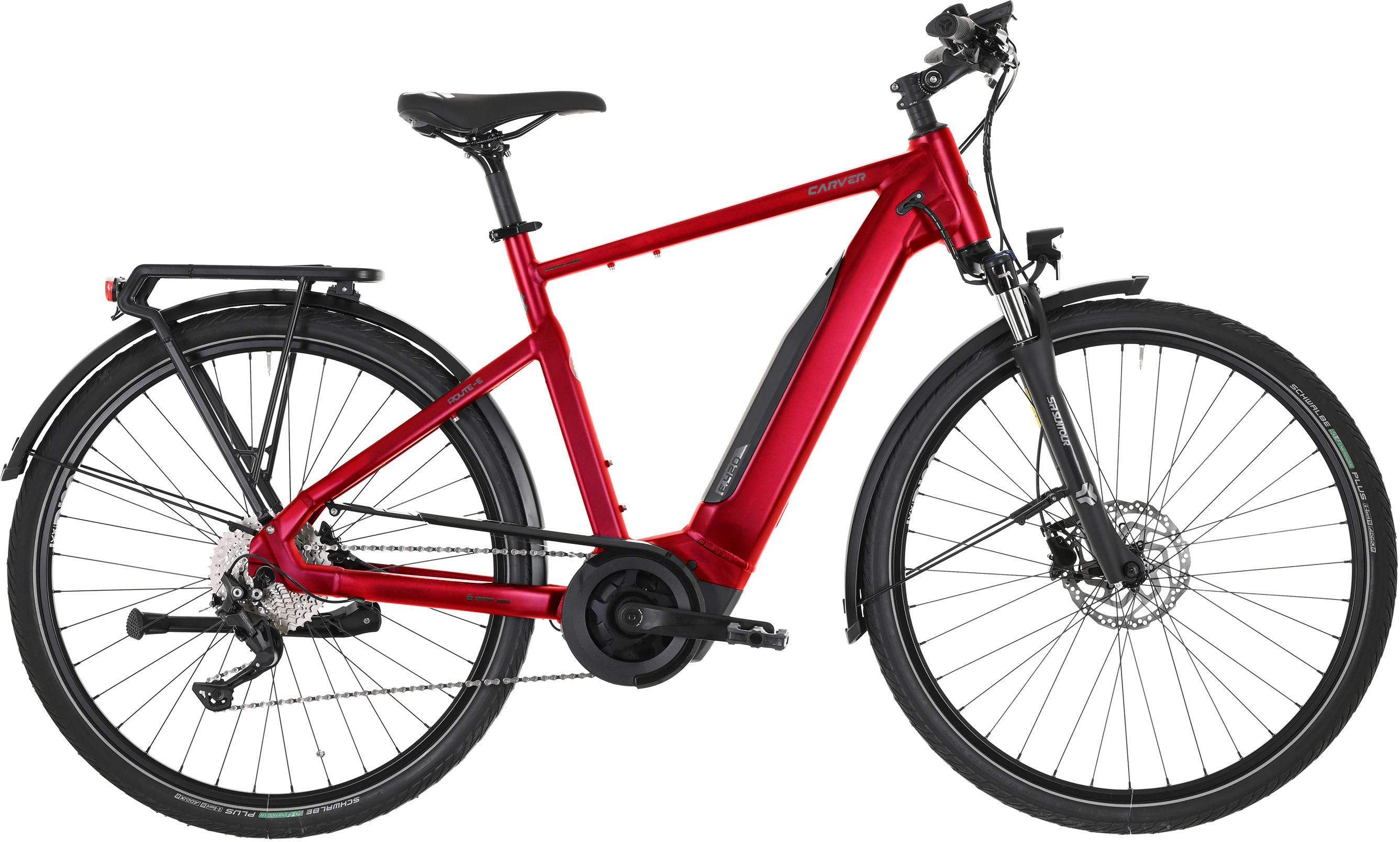 Carver Route E.420 Rot - 500 Wh - 28 Zoll - Diamant (2025)