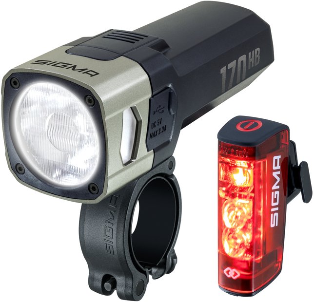 Sigma Aura 170 HB Link & Hiro 50 Link Beleuchtungsset - StVZO Schwarz Modell 2026