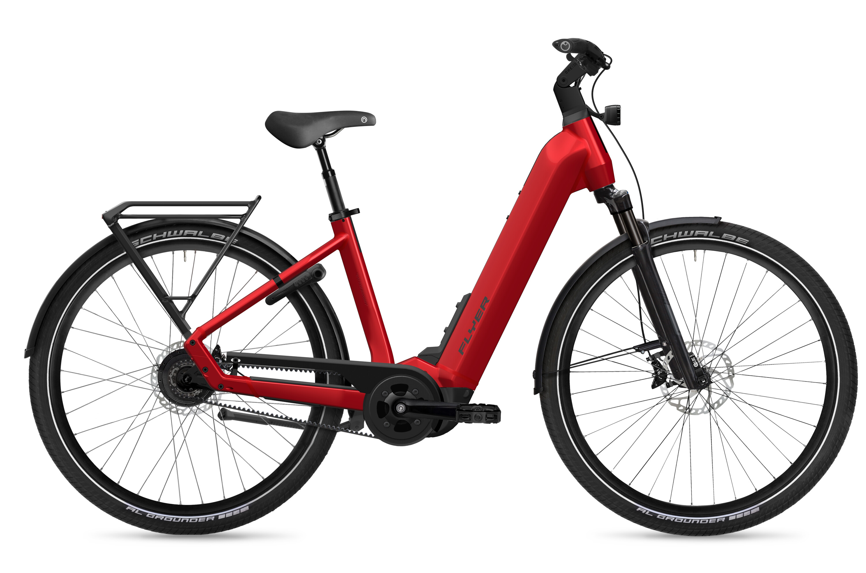 Flyer Upstreet 7.23 Mercury Red Gloss - 630 Wh - 28 Zoll - Tiefeinsteiger (2025)