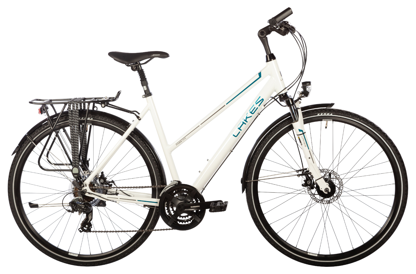 Lakes Free 100 white/turquoise/silver - 28 Zoll - Trapez (2026)