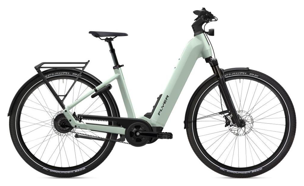 Flyer Upstreet 7.23 Frosty Sage Gloss - 750 Wh - 28 Zoll - Tiefeinsteiger (2025)