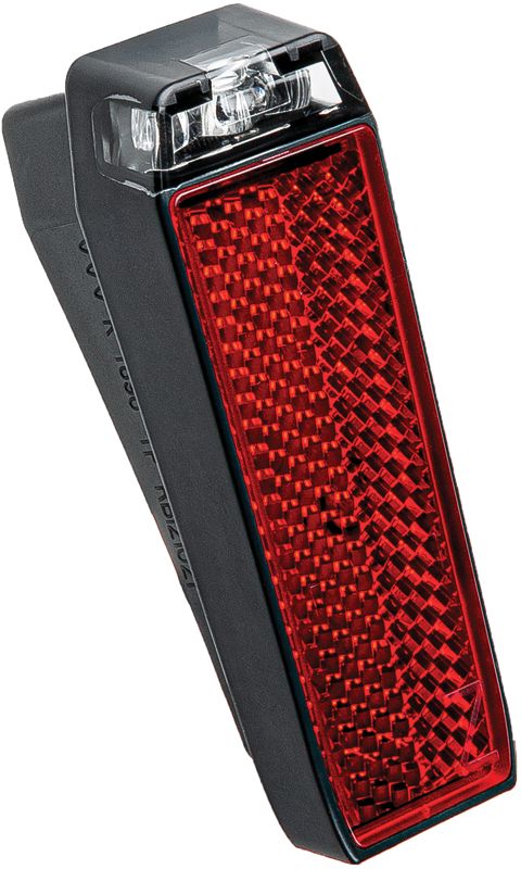AXA Nyx mit Bremslichtfunktion Rücklicht für E-Bike 6-12 V - red - Größe 80 MM