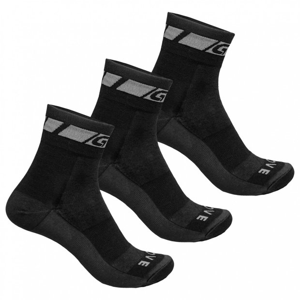 GRIPGRAB Merino Regular Cut Socken Schwarz Modell 2026