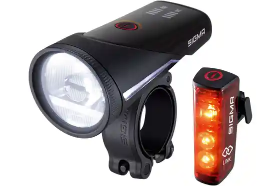 Fahrradzubehör Sale - Sigma Aura 100 & Blaze Link Beleuchtungsset Screw Mount - StVZO