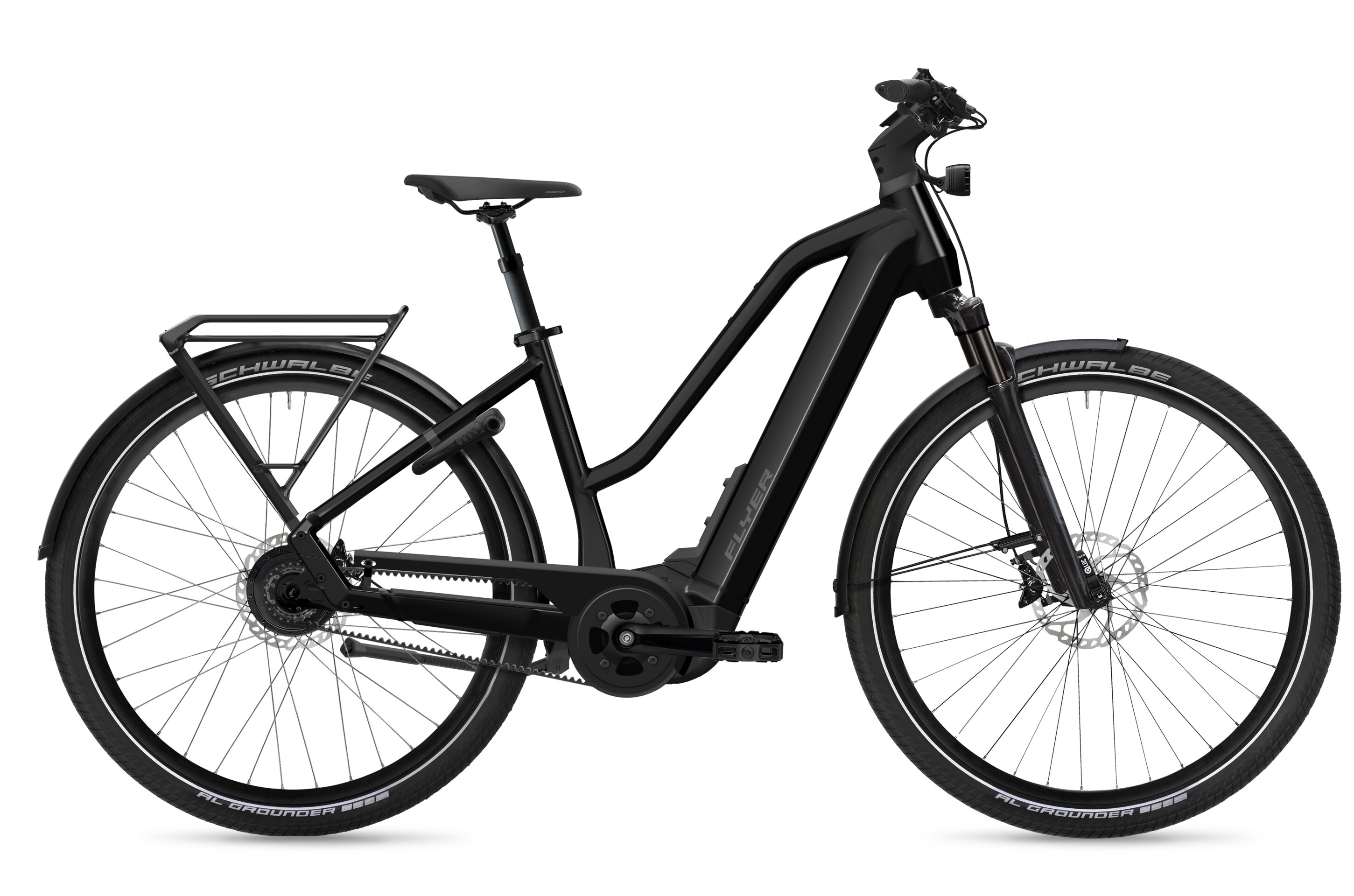 Flyer Upstreet 7.23 Pearl Black Gloss - 750 Wh - 28 Zoll - Trapez (2025)