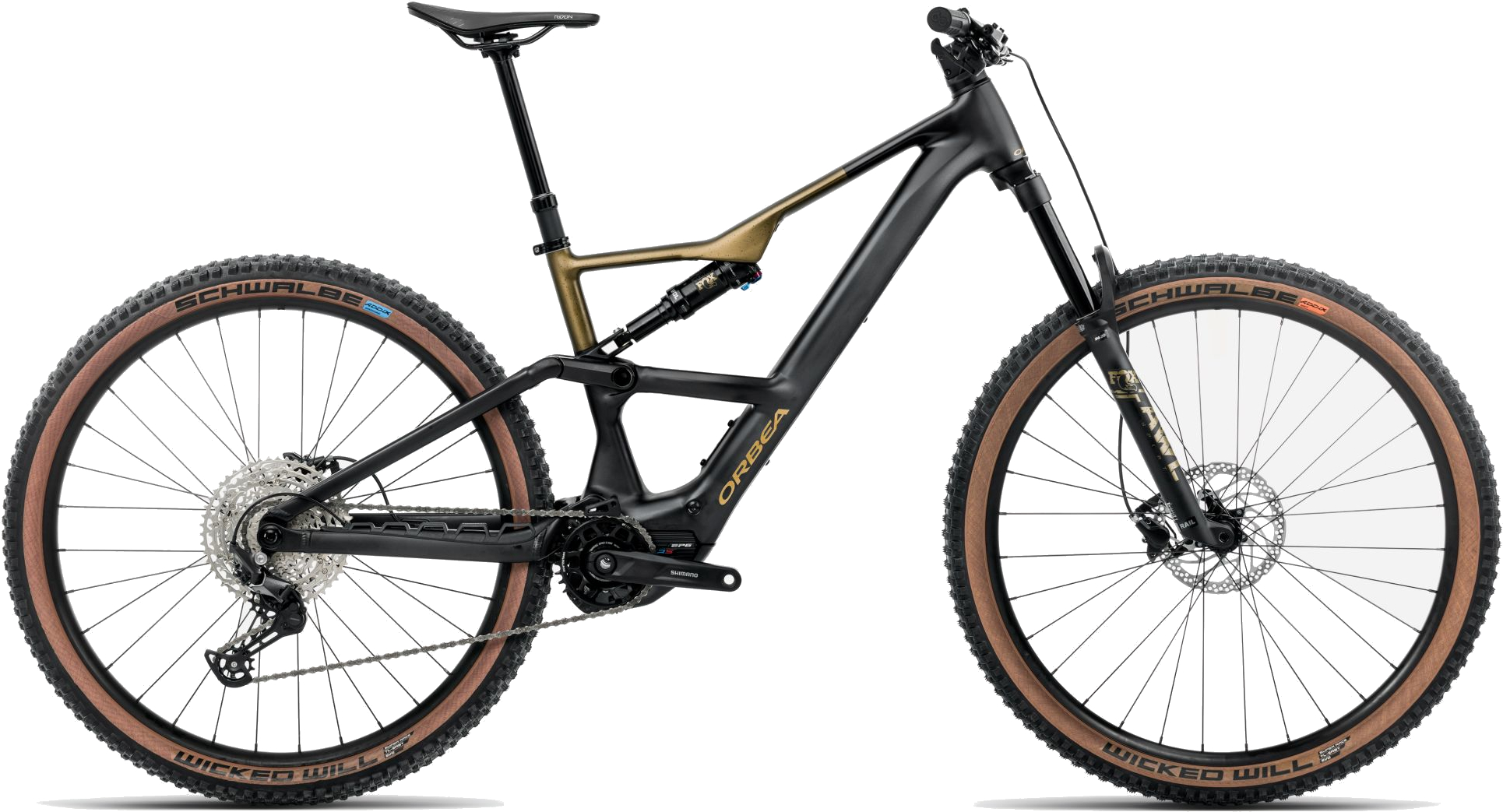 Orbea Rise SL H30 Diamond Black - Splash Olive Green (Matt) - 540 Wh - 29 Zoll - Fully (2026)