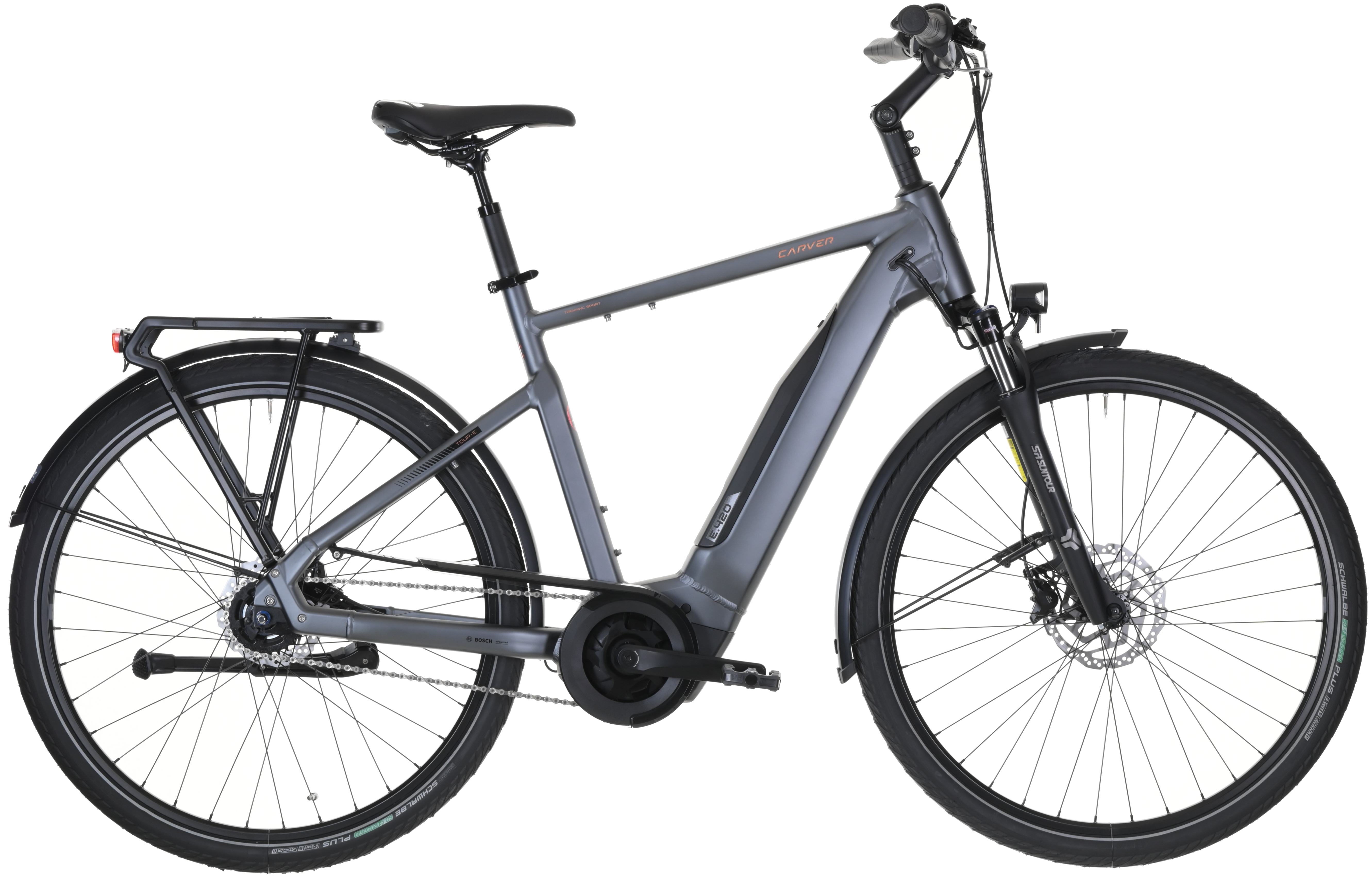 Carver Tour E.420 Dark Anthracite/Black/Copper - 500 Wh - 28 Zoll - Diamant (2025)
