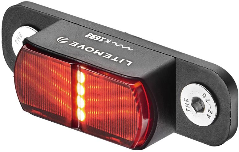 Litemove TS-RK E-Bike Rücklicht für Gepäckträger StVZO - rot - Größe 80 MM