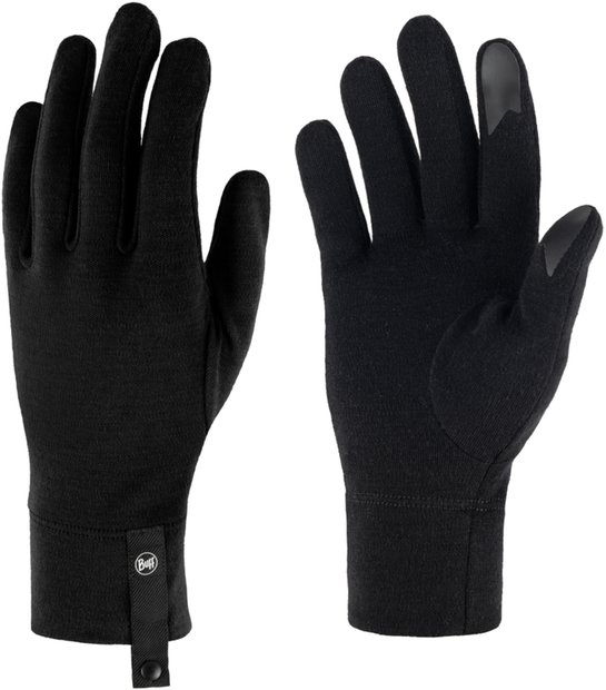 Buff Mitteldicke Merino Langfinger Handschuhe Schwarz Modell 2026