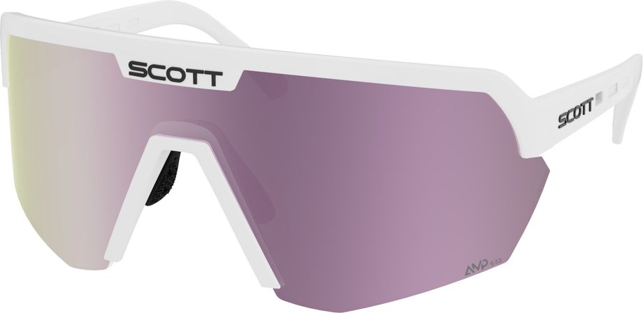 Scott Sport Shield Mattweiß - AMP Lavendel verspiegelt S3 Weiß Modell 2026