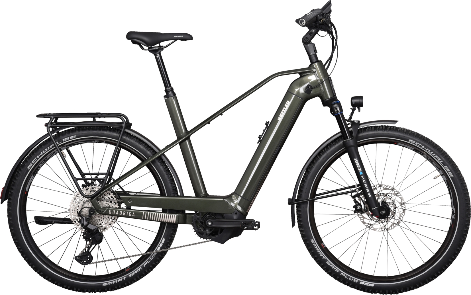 Kettler Quadriga Town & Country Comp C Classic Green Shiny - 750 Wh - 27,5 Zoll - Diamant (2025)