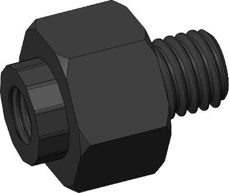 Qeridoo Polygonadapter - Giant M10x1,5 Schwarz Modell 2025