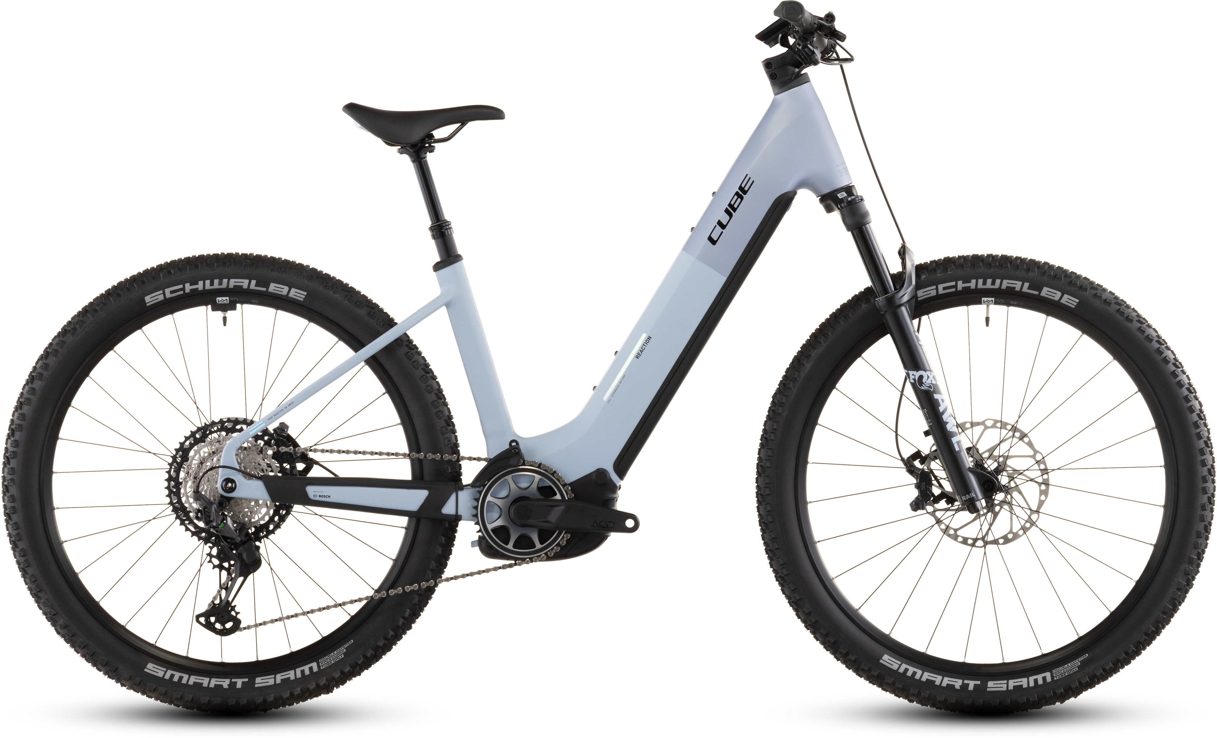 Cube Reaction Hybrid SLX 800 gauzegrey´n´iceblue - 800 Wh - 27,5 Zoll - Tiefeinsteiger (2026)