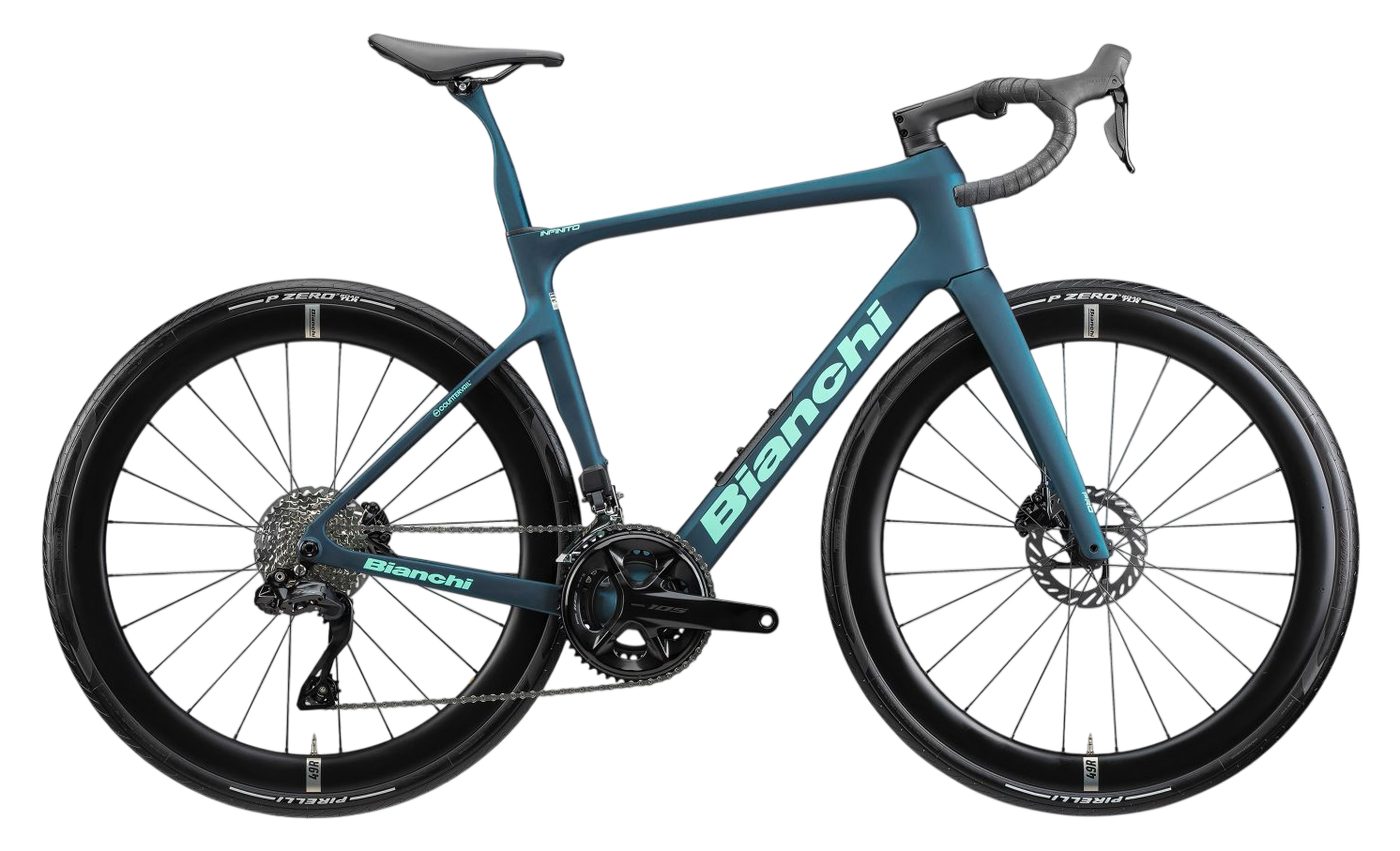Bianchi Infinito Pro Petrol green / CK16 Full Satin - 28 Zoll - Diamant (2026)