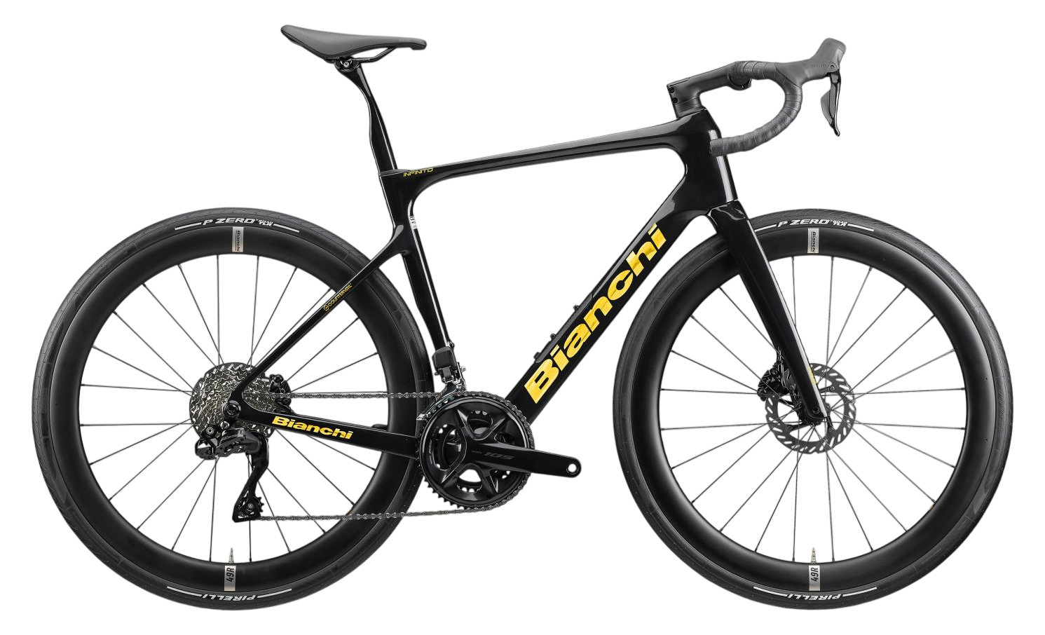 Bianchi Infinito Pro Sparkling black / Gold Full Glossy - 28 Zoll - Diamant (2026)