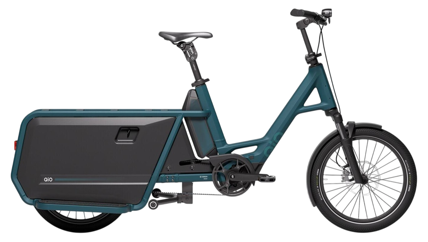 QiO Long CLA Petrol Blue matt - 800 Wh - 20 Zoll - Cargo (2026)