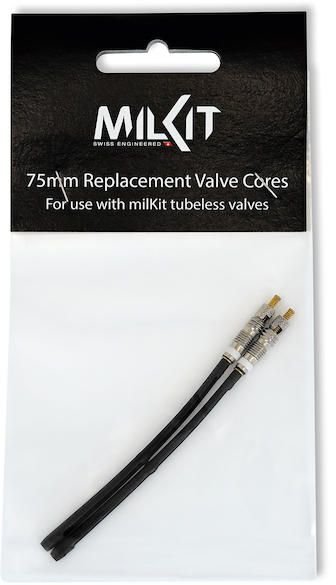 MILKIT Ventileinsatz Ersatz Valve Cores - 75 mm Schwarz Modell 2024