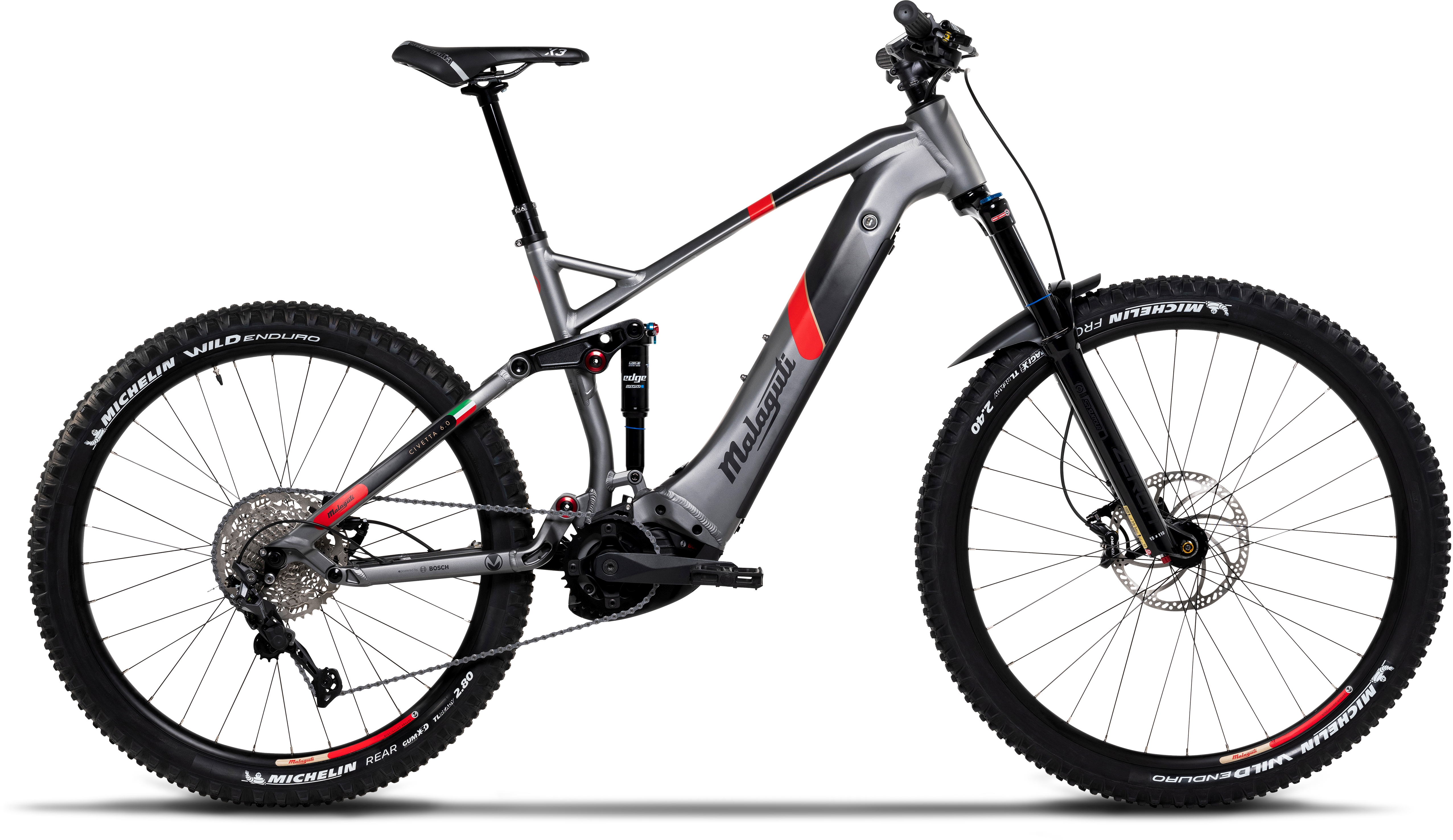 Malaguti Civetta FS 6.0 Grau - 500 Wh - 29/27.5 Zoll - Fully (2022)