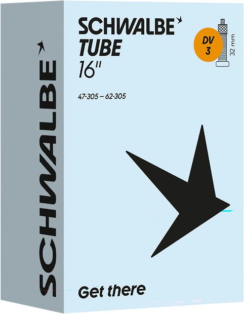 Schwalbe DV3 Schlauch 16 Zoll - 32 mm Schwarz Modell 2026