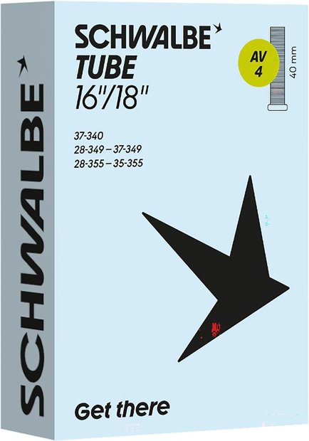 Schwalbe AV4 Schlauch 16/18 Zoll - 40 mm Schwarz Modell 2026