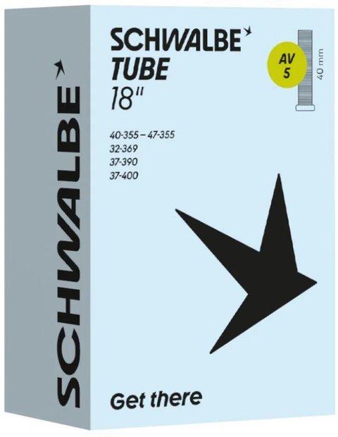 Schwalbe AV5 Schlauch 18 Zoll - 40 mm Schwarz Modell 2026