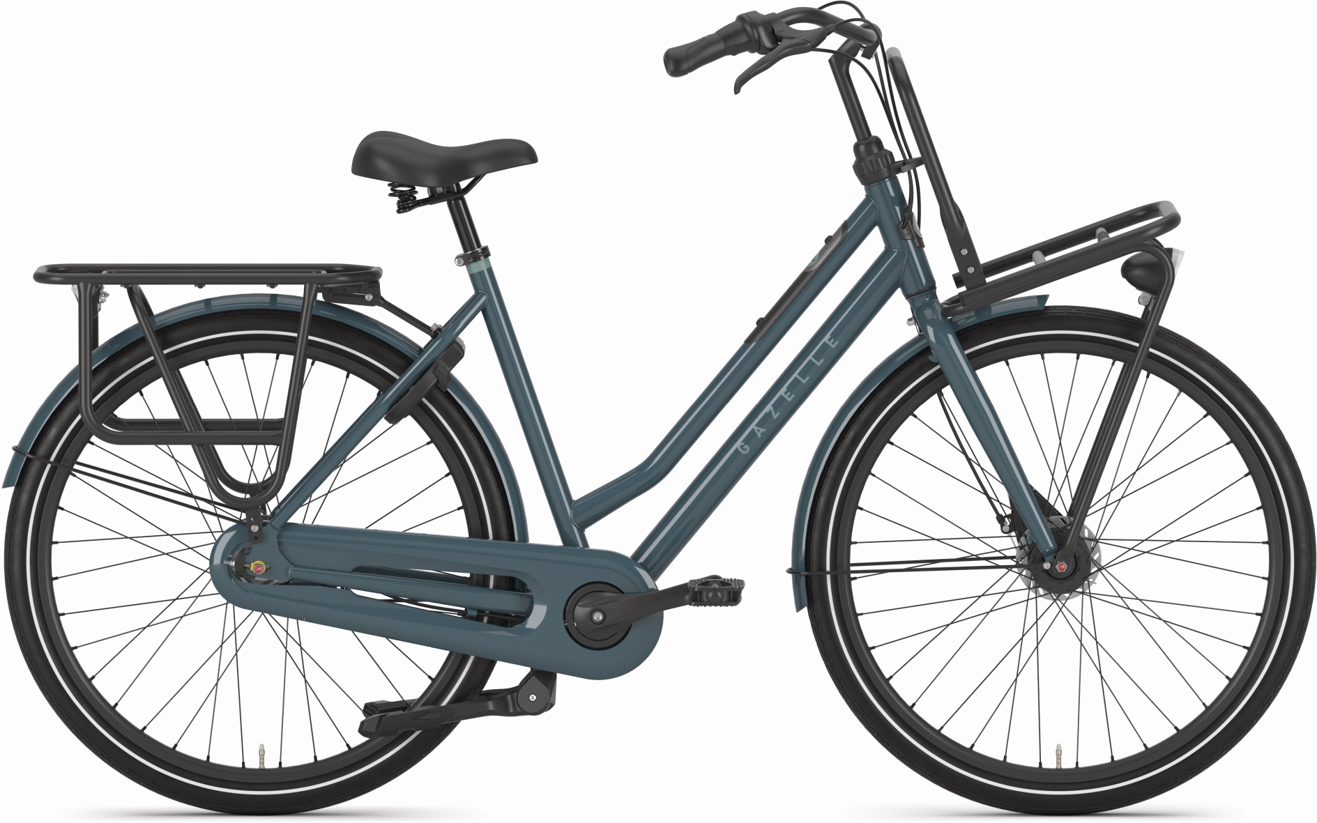 Gazelle HeavyDutyNL T7 Pine Green Gloss - 28 Zoll - Tiefeinsteiger (2026)