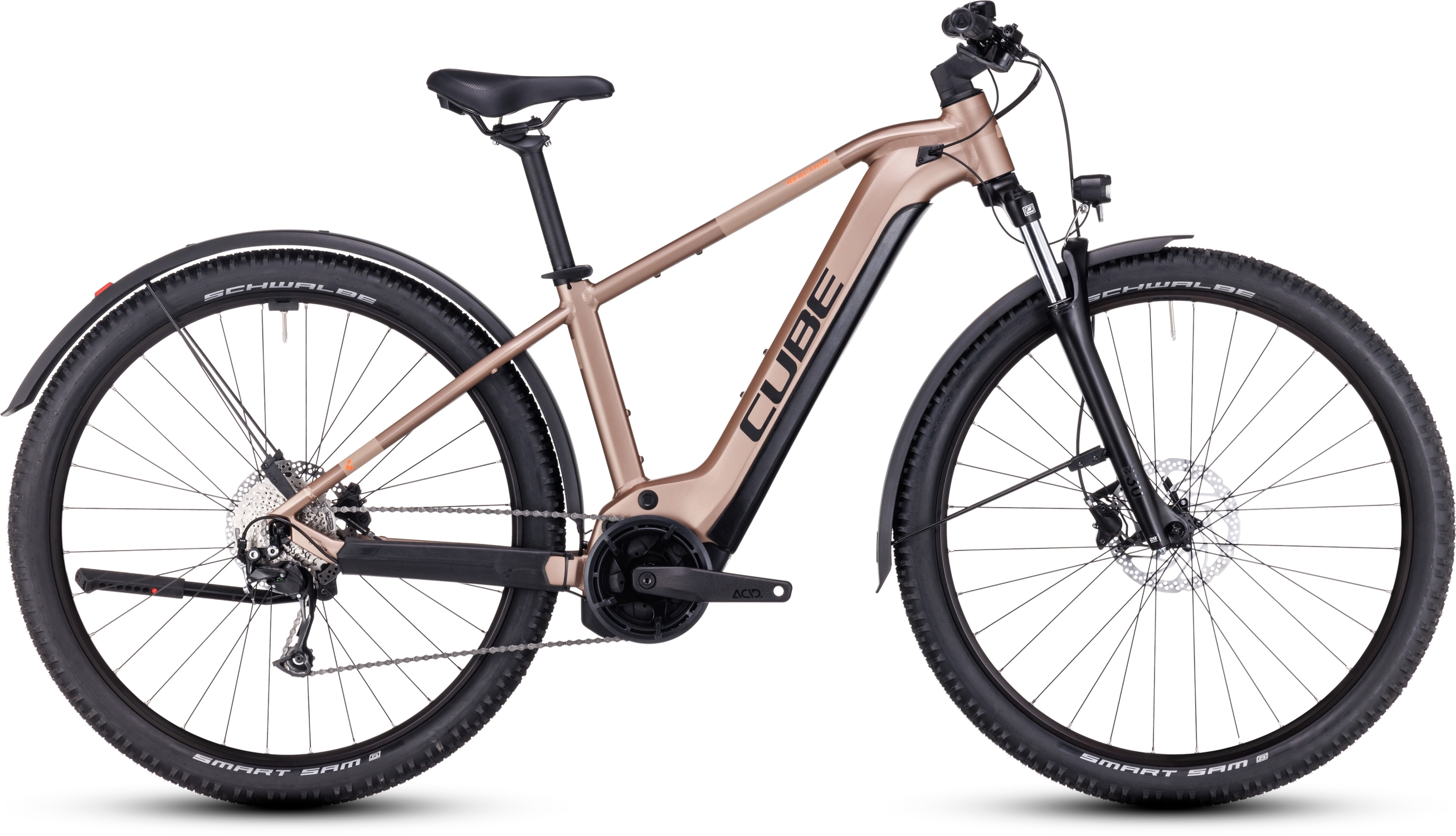 Cube Reaction Hybrid Performance Metallicbrown´n´orange - 500 Wh - 29 Zoll - Diamant (2023)