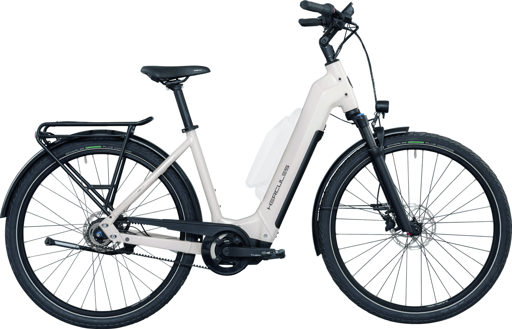 Hercules Tessano HD I-F5 Pearlwhite-glossy - 1040 Wh - 28 Zoll - Tiefeinsteiger (2026)